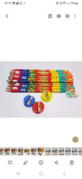 40 Kits Lápis e Apontador Personalizado Pokémon
