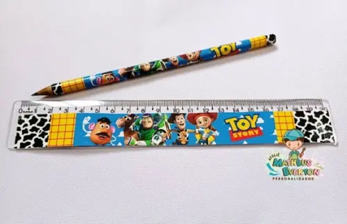 40 Kits Lápis e Régua Personalizado Toy Story