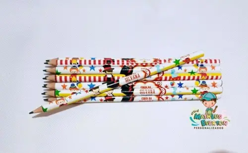 40 Lapis Personalizado Circo (fazemos Todos os Temas)