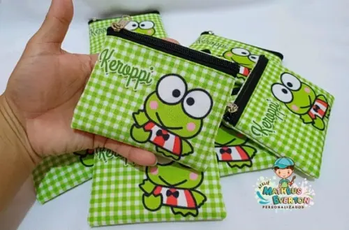 40 Porta Moedas Keroppi Tamanho: 10x12cm