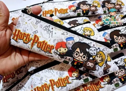 45 Estojos Slim Personalizado Harry Potter Tamanho 19x7