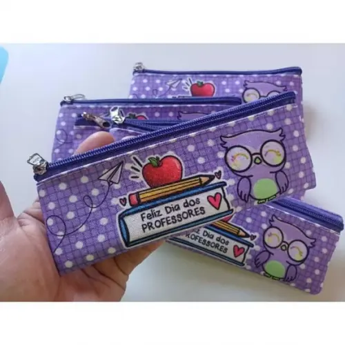 45 Estojos Slim Personalizado Professores Tamanho 19x7