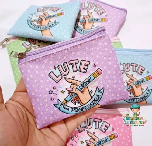45 Porta Moedas Personalizado Dia dos Professores
