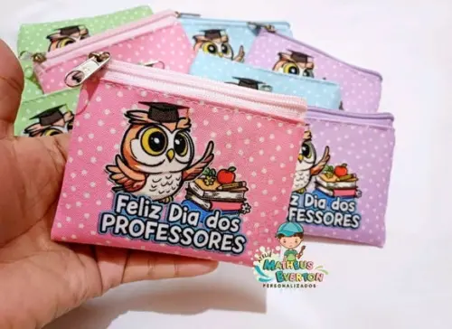45 Porta Moedas Personalizado Dia dos Professores