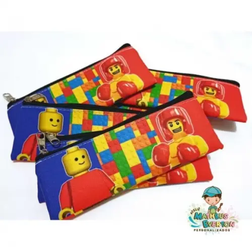 50 Estojos Slim Personalizado Lego Tamanho 19x7