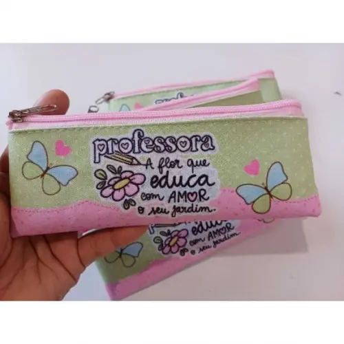 50 Estojos Slim Personalizado Professores Tamanho 19x7