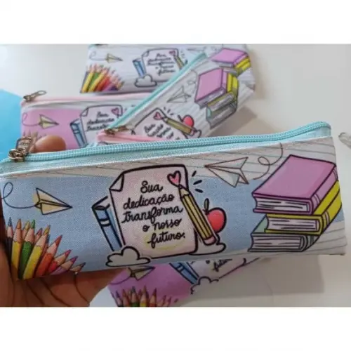 50 Estojos Slim Personalizado Professores Tamanho 19x7