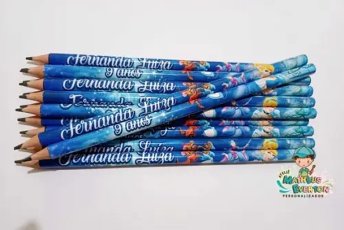 50 Lapis Personalizado Cinderela