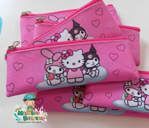Estojo Slim Personalizado Hello Kitty Tam: 19x7