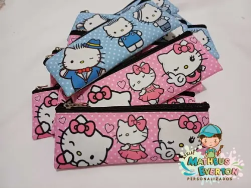 Estojo Slim Personalizado Hello Kitty Tam: 19x7