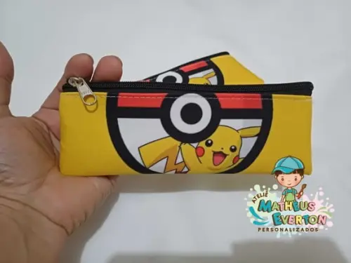 Estojo Slim Personalizado Pikachu (pokémon) Tamanho 19x7