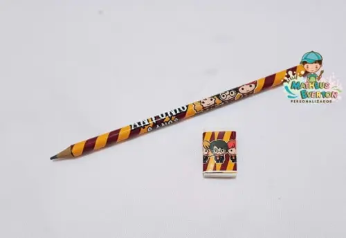 Lapis Borracha Personalizado Tema Harry Potter
