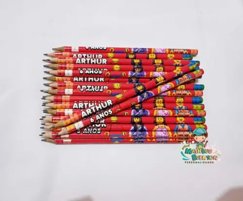 Lápis Personalizado Lego
