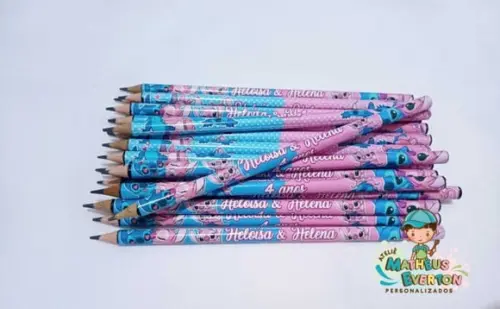 Lápis Personalizado Tema Stitch