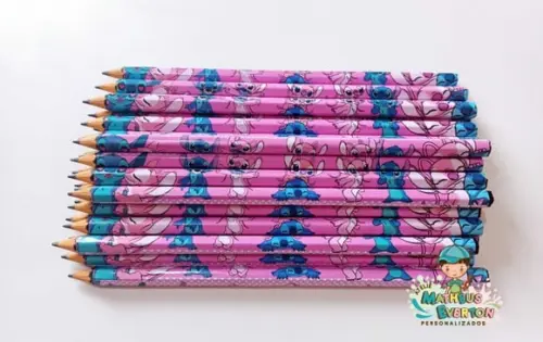 Lápis Personalizado Tema Stitch