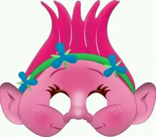 Máscara Personalizada Trolls