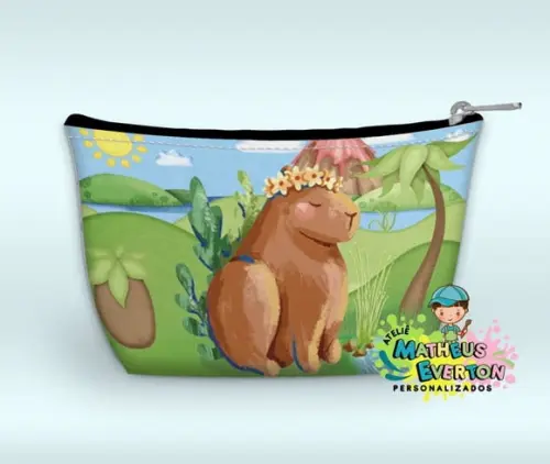 Necessaire Personalizada Capivara (faço Outros Temas).
