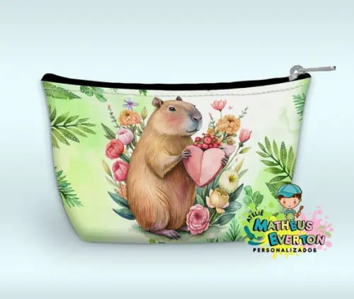 Necessaire Personalizada Capivara (faço Outros Temas).