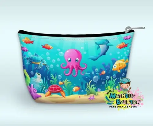 Necessaire Personalizada Fundo do Mar