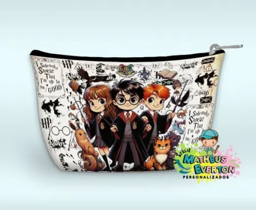 Necessaire Personalizada Harry Potter Aquarelado Faço Outros