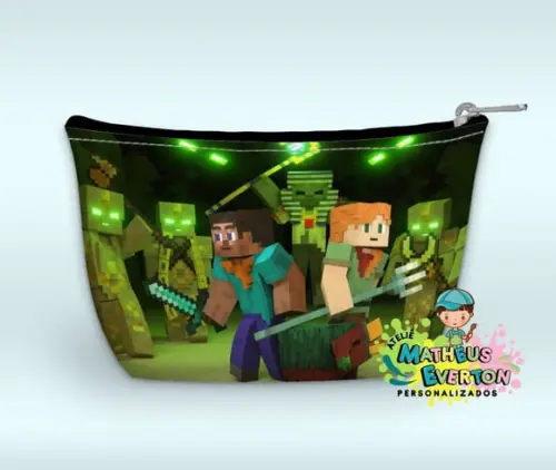 Necessaire Personalizada Minecraft (faço Outros)