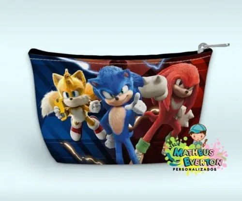 Necessaire Personalizada Sonic 3