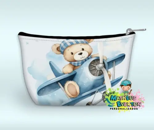 Necessaire Personalizada Ursinho Aviador