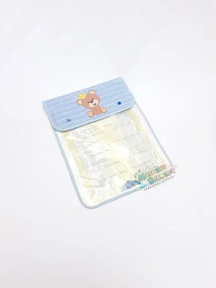 Porta Certidão de Nascimento (ursinho ou Ursinha)