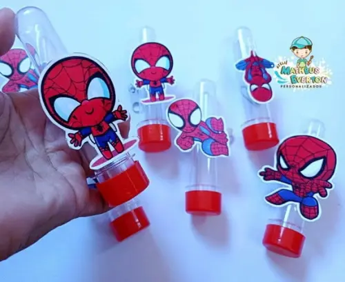 15 Tubetes Personalizados Homem Aranha (fzms Tds os Temas)