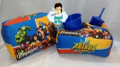 24 Almofada de Pipoca Kit Cinema Avengers