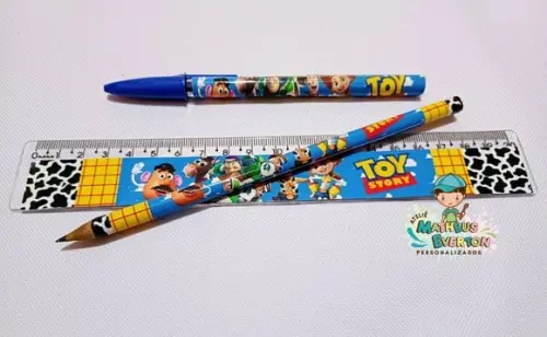 25 Kits Lápis, Caneta e Reguapersonalizado Toy Story
