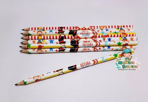 25 Lapis Personalizado Circo (fazemos Todos os Temas)