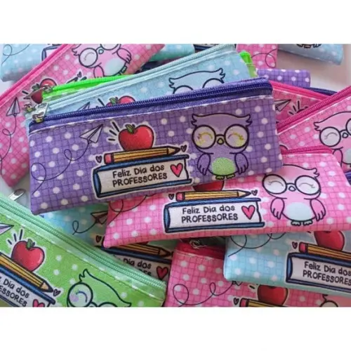 30 Estojos Slim Personalizado Professores Tamanho 19x7