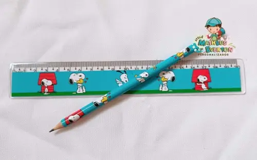 30 Lápis + 30 Réguas Personalizado Snoopy