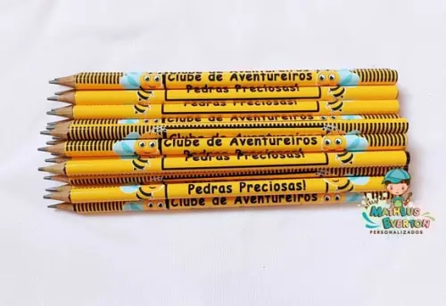 30 Lapis Personalizado Abelinha