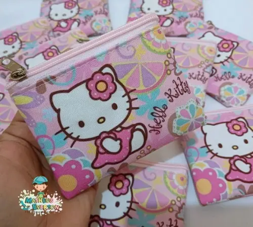 30 Porta Moedas Hello Kitty Tamanho: 10x12cm