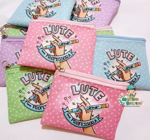 30 Porta Moedas Personalizado Dia dos Professores