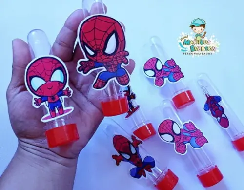 30 Tubetes Personalizados Homem Aranha (fzms Tds os Temas)
