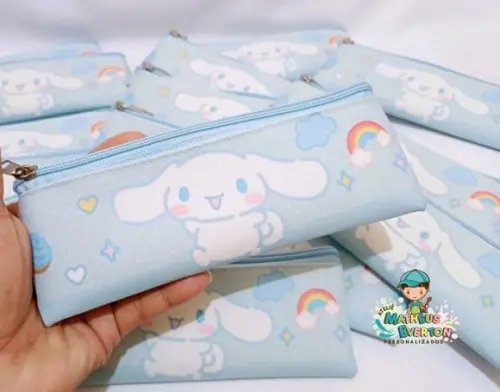 35 Estojos Slim Personalizado Cinnamoroll Tam: 19x7cm