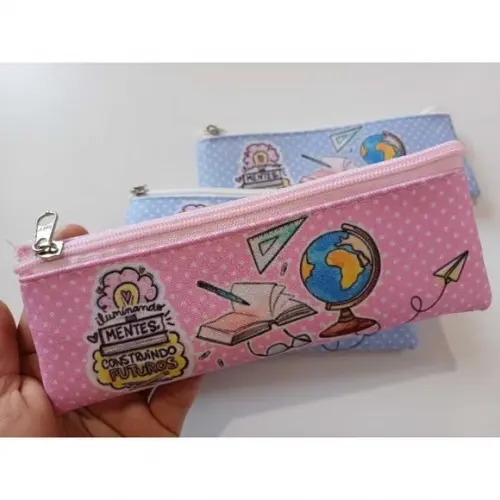 35 Estojos Slim Personalizado Professores Tamanho 19x7