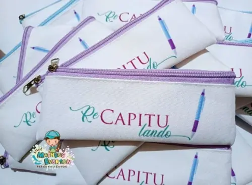 35 Estojos Slim Tam:19x7cm, Personalizamos com Sua Logo