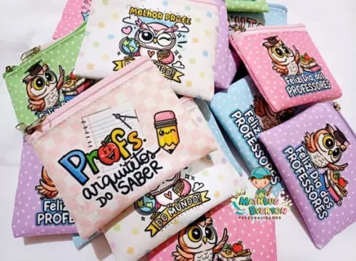 35 Porta Moedas Personalizado Dia dos Professores