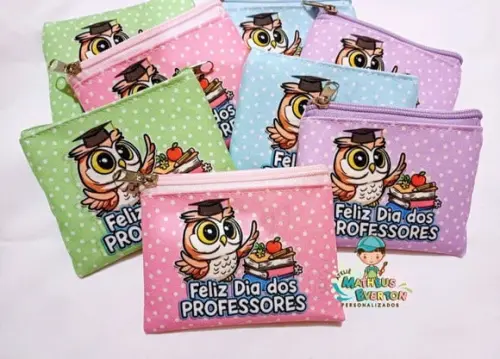 40 Porta Moedas Personalizado Dia dos Professores