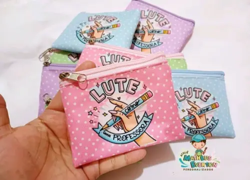 40 Porta Moedas Personalizado Dia dos Professores