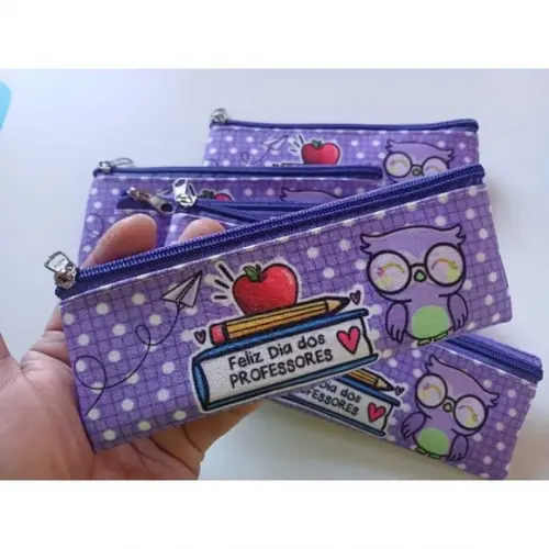 45 Estojos Slim Personalizado Professores Tamanho 19x7