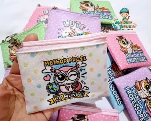 45 Porta Moedas Personalizado Dia dos Professores