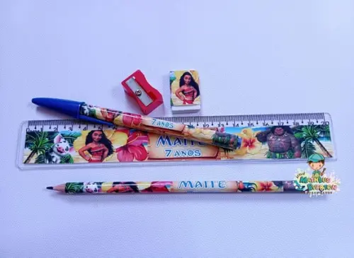45 Super Kits Escolares Personalizados Moana