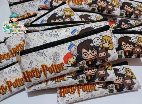 50 Estojos Slim Personalizado Harry Potter Tamanho 19x7