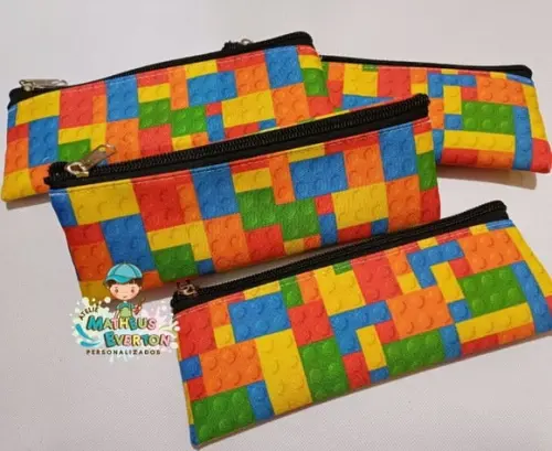50 Estojos Slim Personalizado Lego Tamanho 19x7