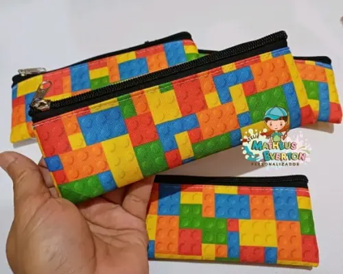 50 Estojos Slim Personalizado Lego Tamanho 19x7